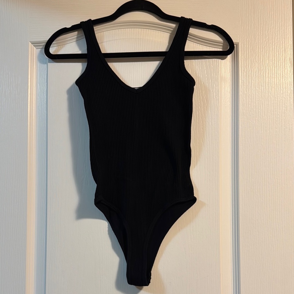 Aura Women’s Black Bodysuit, Size S/M